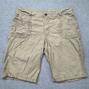 Riders Copper Womens Khaki Bermuda Shorts Size 13/14 Cotton Pockets Stitching